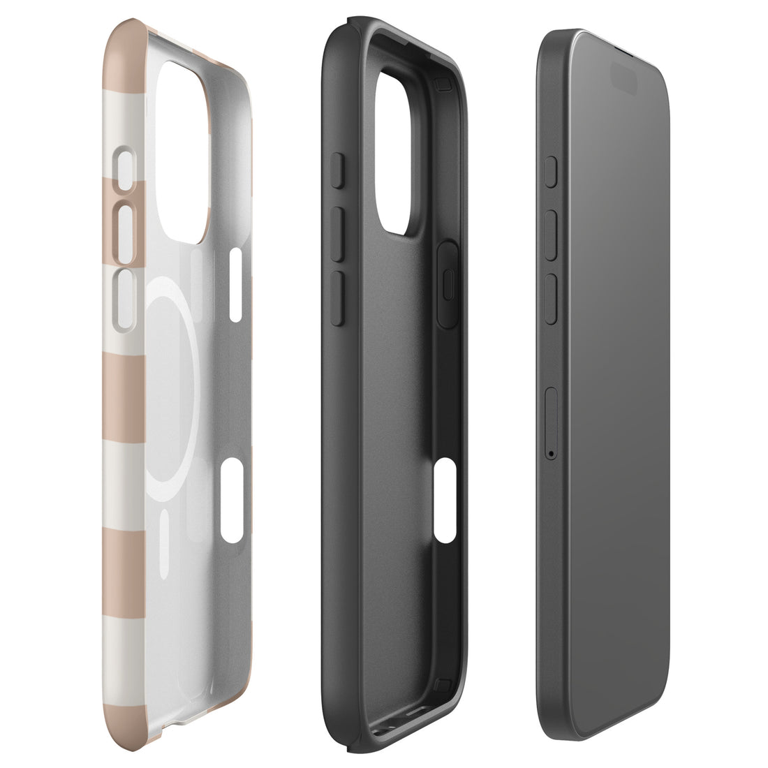 Beige Checkerboard MagSafe Tough Case for iPhone