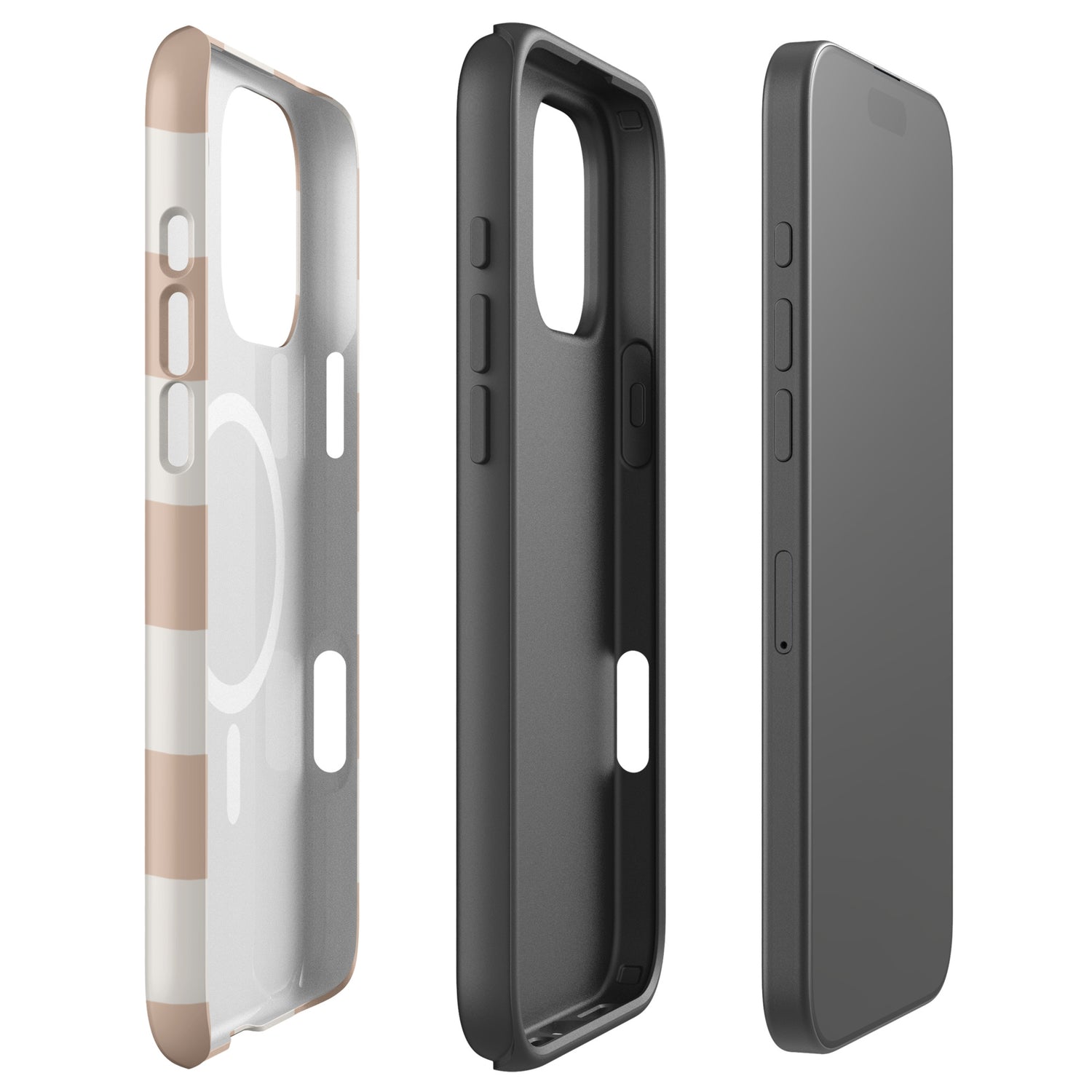 Beige Checkerboard MagSafe Tough Case for iPhone