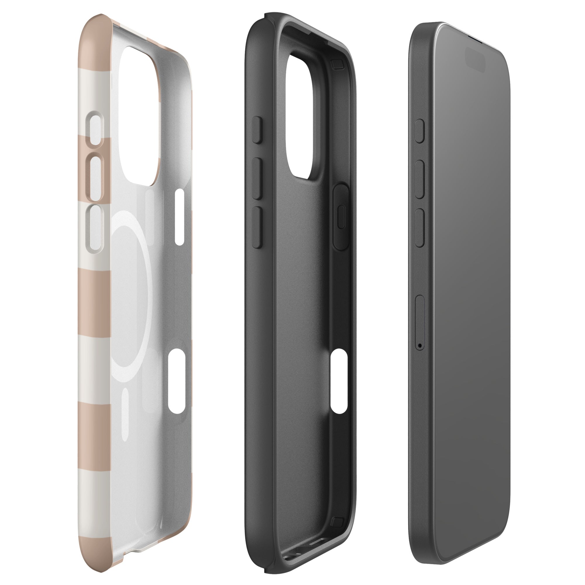 Beige Checkerboard MagSafe Tough Case for iPhone