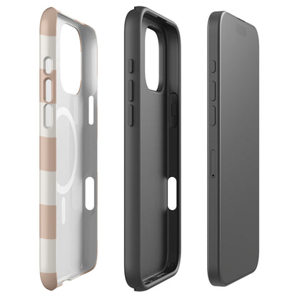 Beige Checkerboard MagSafe Tough Case for iPhone