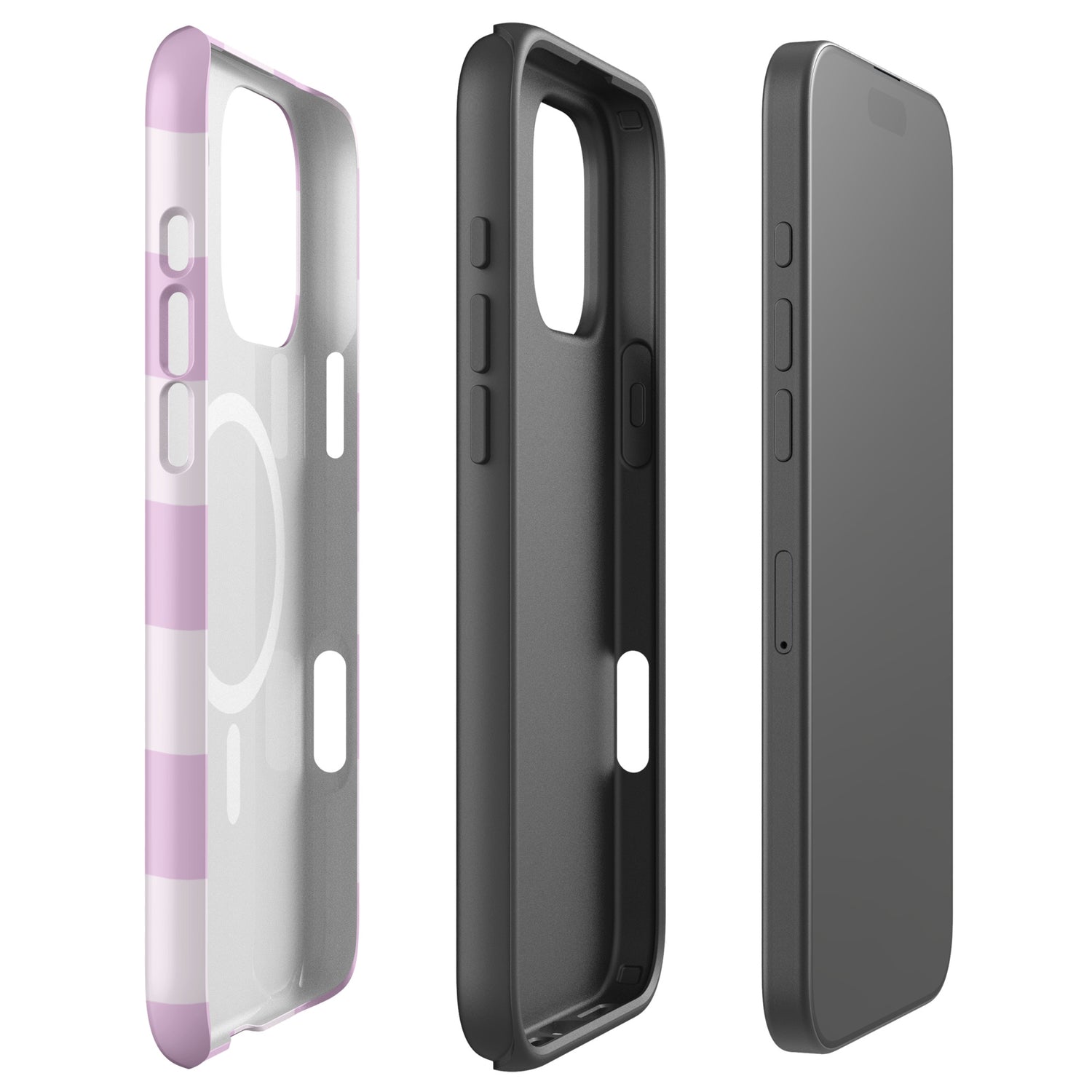 Lilac Checkered Print MagSafe Tough Case for iPhone