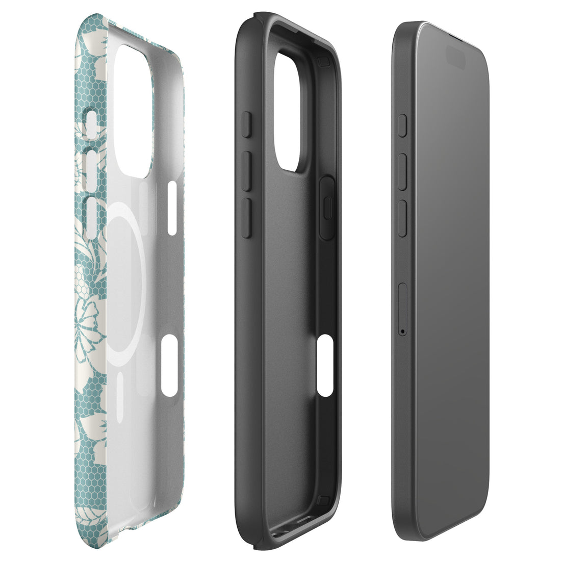 Lace Floral Cottagecore MagSafe Tough Case for iPhone
