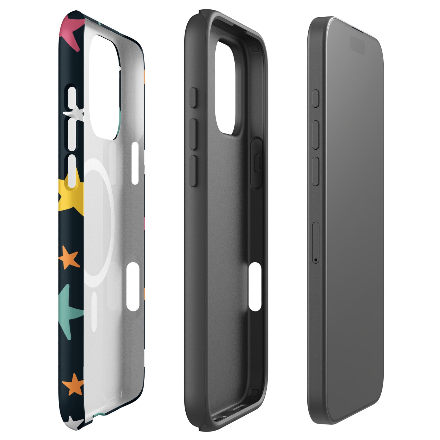 Colorful Star Pattern MagSafe Tough Case for iPhone