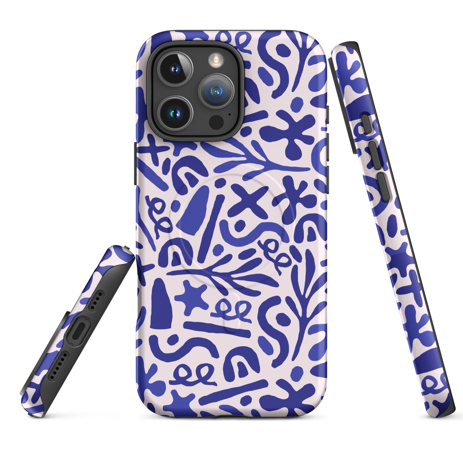 Abstract Indigo Splash MagSafe Tough Case for iPhone