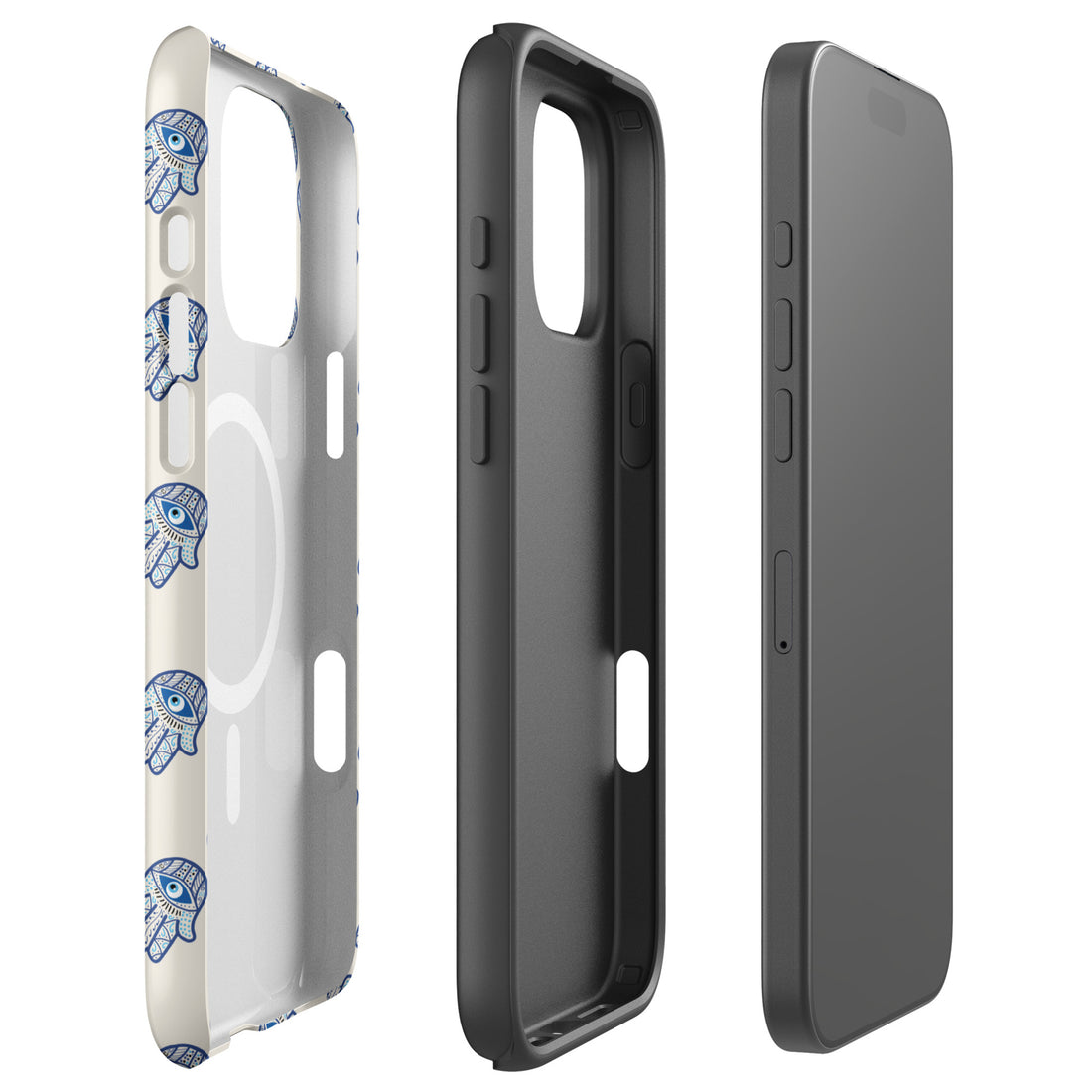 Azure Hamsa Charm MagSafe Tough Case for iPhone