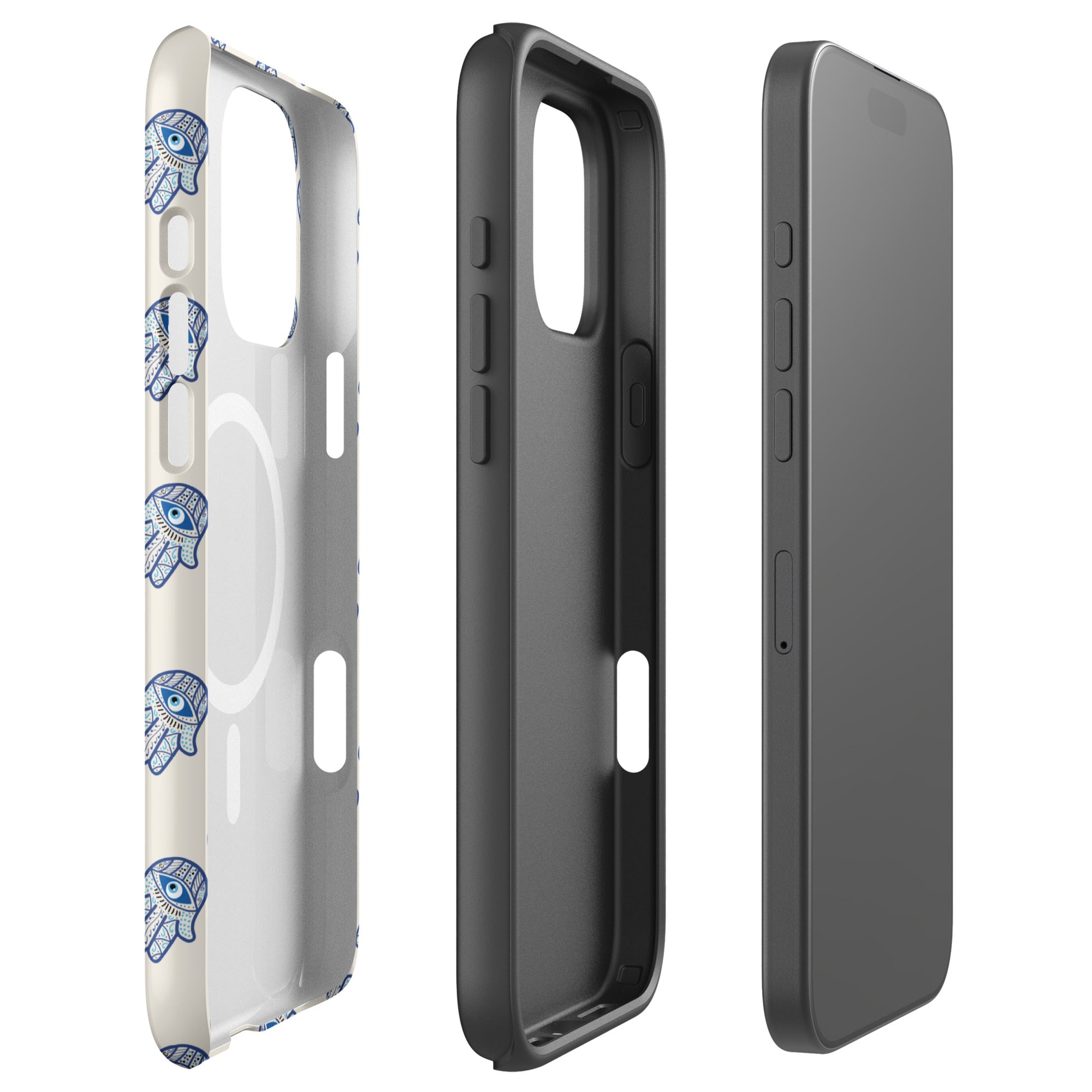 Azure Hamsa Charm MagSafe Tough Case for iPhone