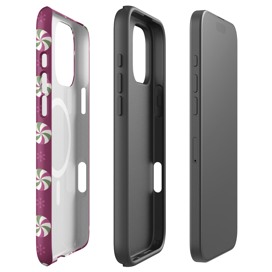 Berry Peppermint MagSafe Tough Case for iPhone
