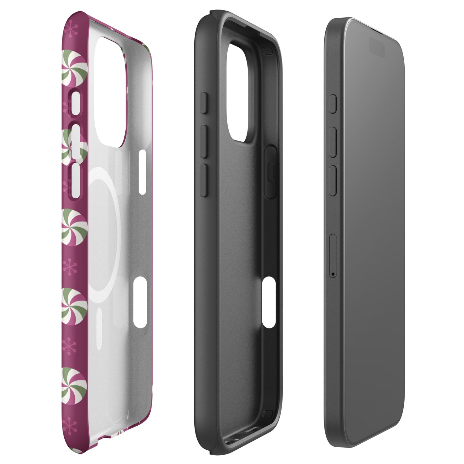 Berry Peppermint MagSafe Tough Case for iPhone