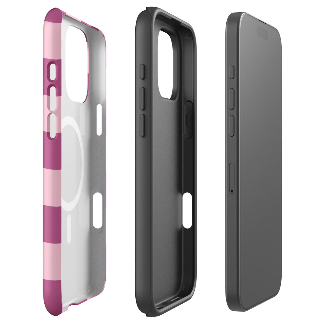Berry Pink Checkerboard MagSafe Tough Case for iPhone