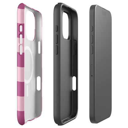 Berry Pink Checkerboard MagSafe Tough Case for iPhone