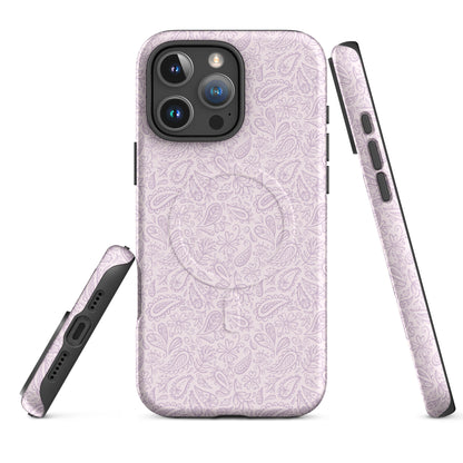 Blush Paisley Bloom MagSafe Tough Case for iPhone
