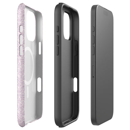Blush Paisley Bloom MagSafe Tough Case for iPhone