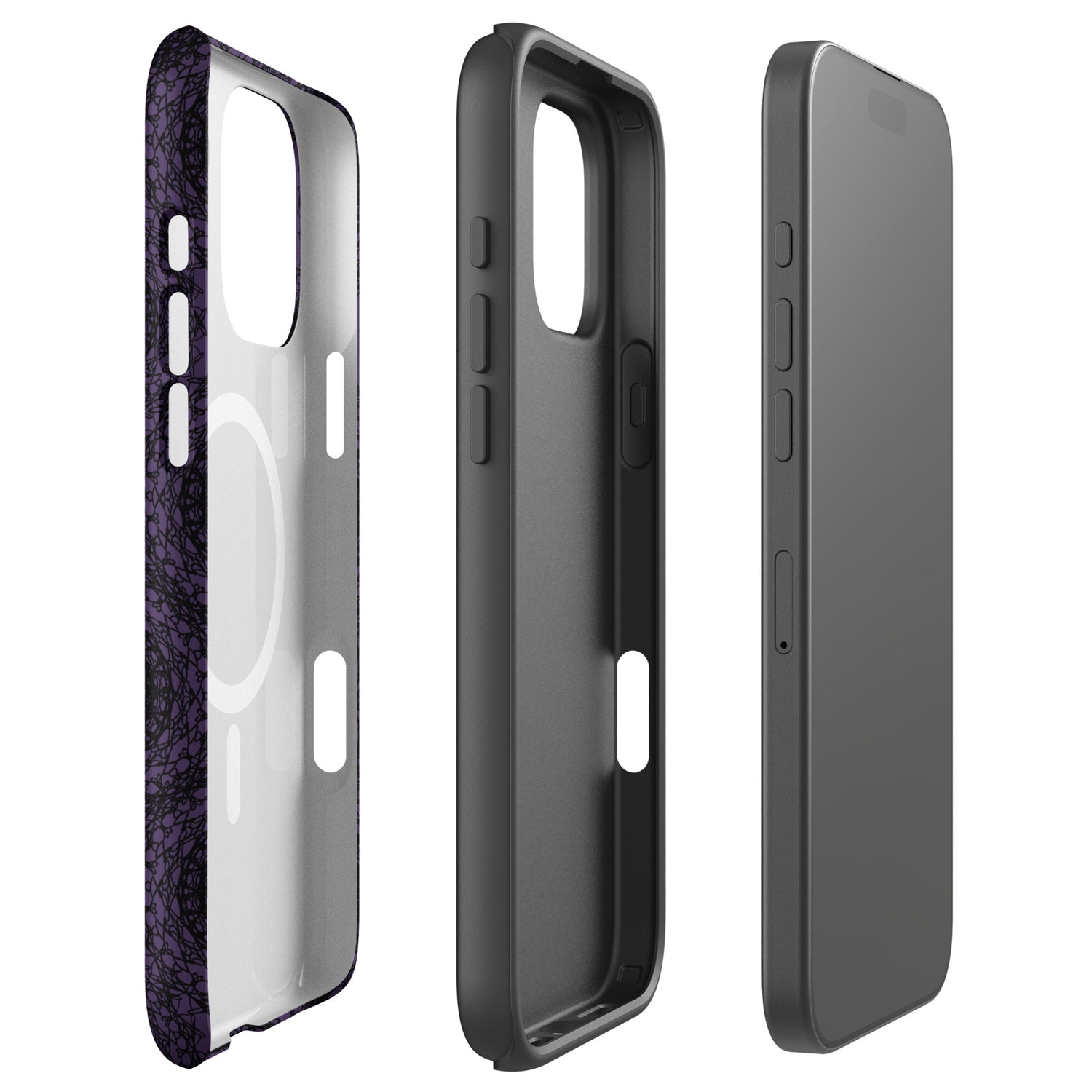Dark Violet Gothic Mandala MagSafe Tough Case for iPhone