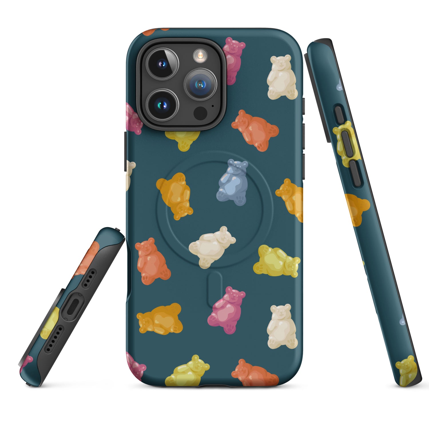 Deep Teal Gummy Bear Aesthetic MagSafe Tough Case for iPhone