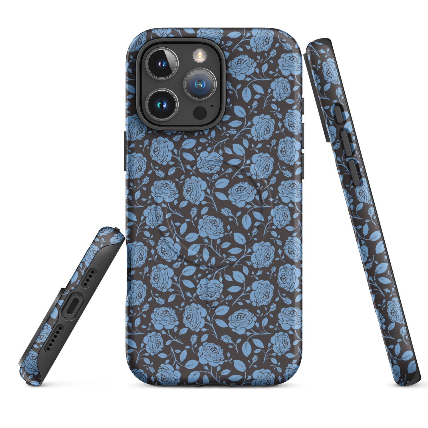 Elegant Blue Roses MagSafe Tough Case for iPhone