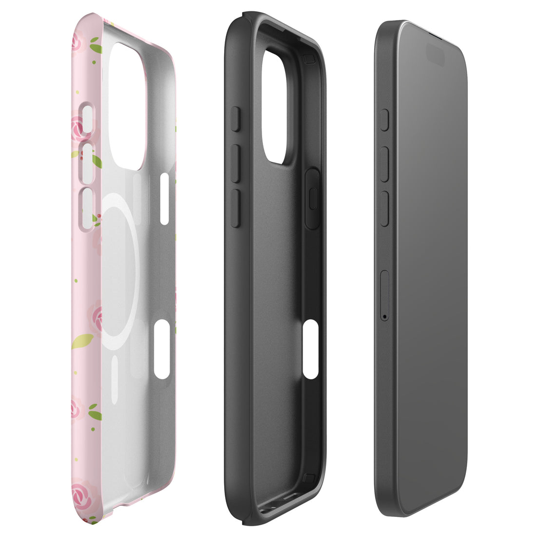 Floral Rose MagSafe Tough Case for iPhone