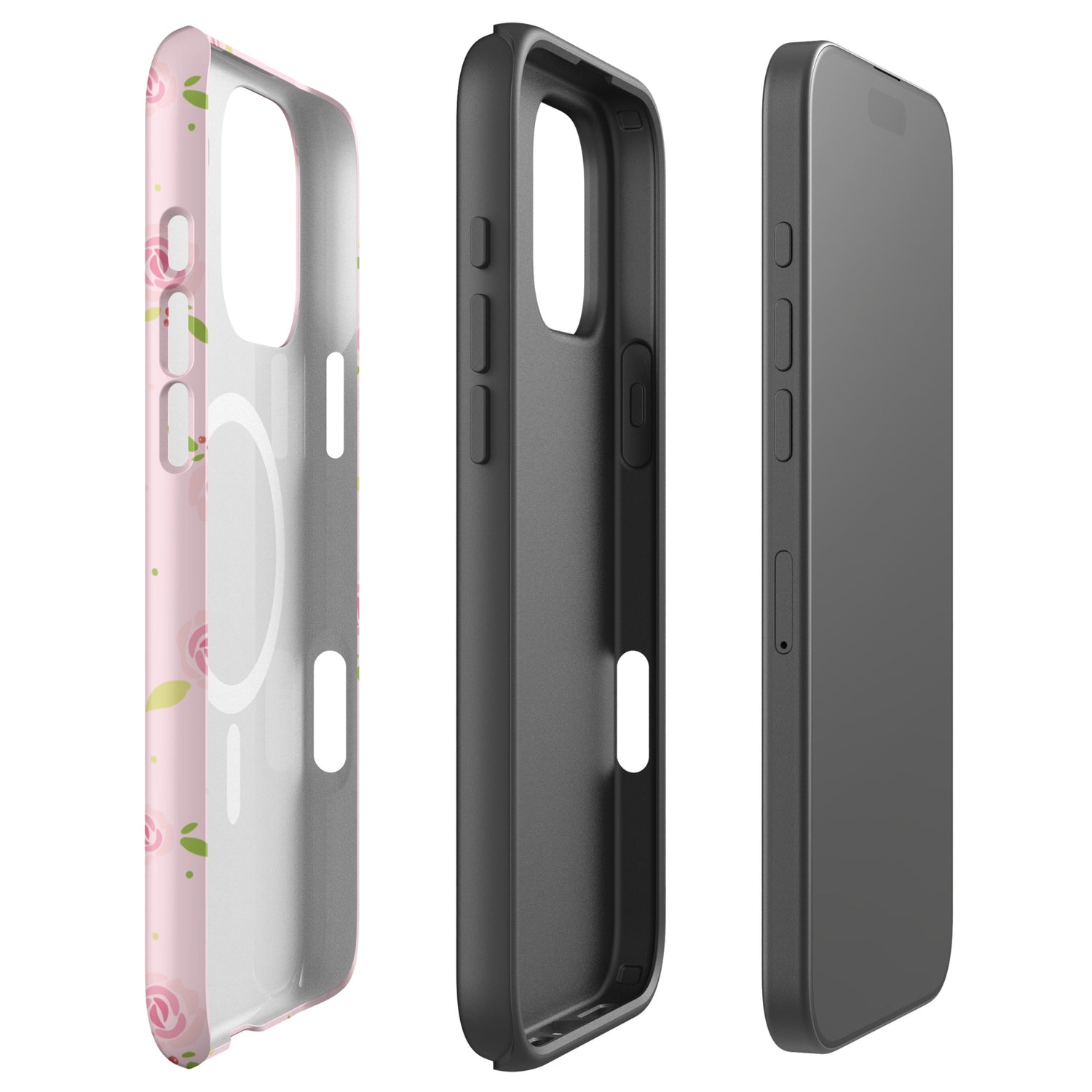 Floral Rose MagSafe Tough Case for iPhone