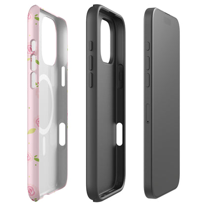 Floral Rose MagSafe Tough Case for iPhone
