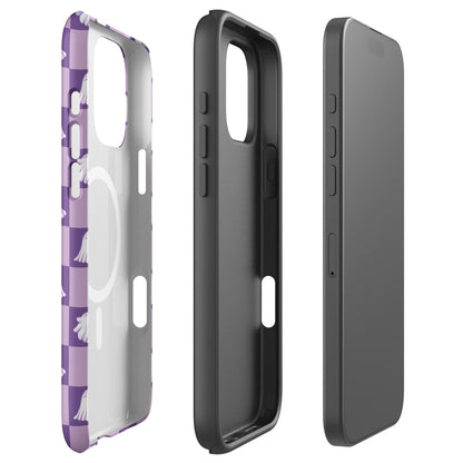 Ghost Checkered Purple MagSafe Tough Case for iPhone