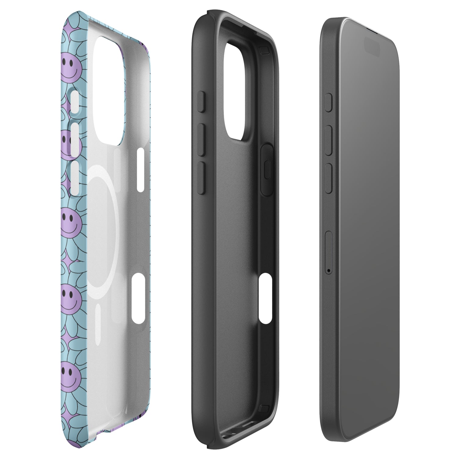 Groovy Purple Daisy MagSafe Tough Case for iPhone
