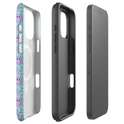 Groovy Purple Daisy MagSafe Tough Case for iPhone