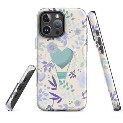 Heart Balloon Floral MagSafe Tough Case for iPhone