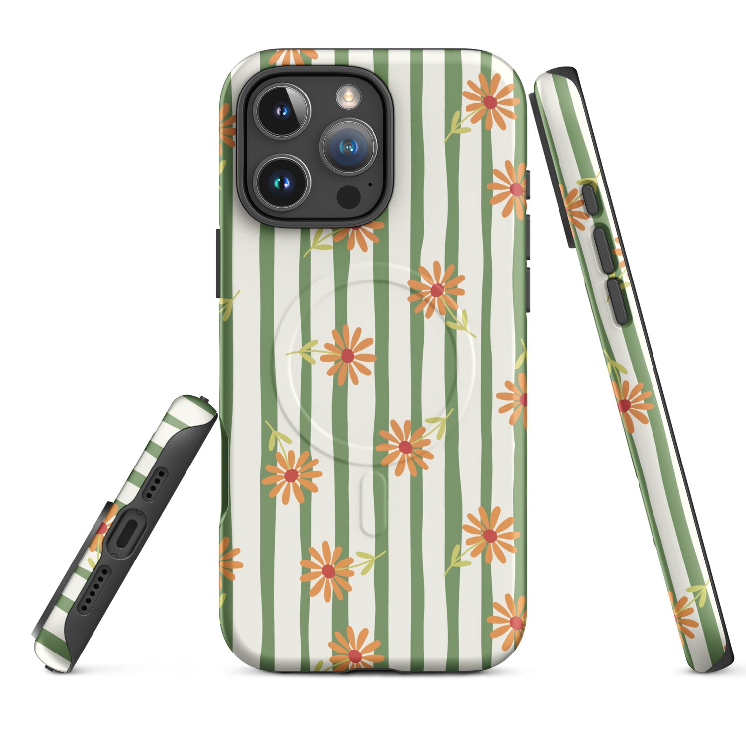 Daisy Stripe MagSafe Tough Case for iPhone