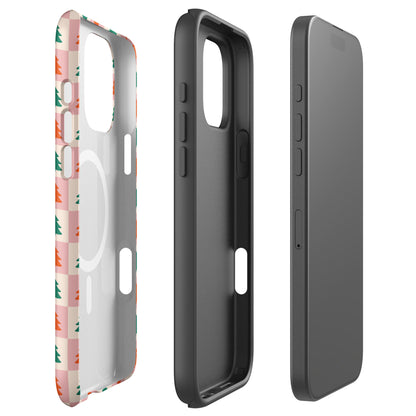 Holiday Tree Checkered MagSafe Tough Case for iPhone