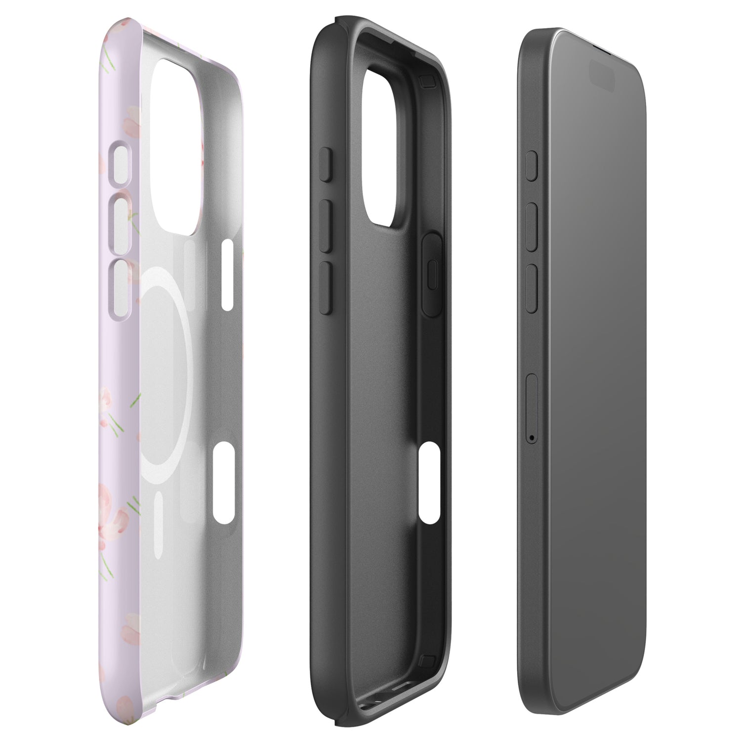 Lavender Blush Floral MagSafe Tough Case for iPhone