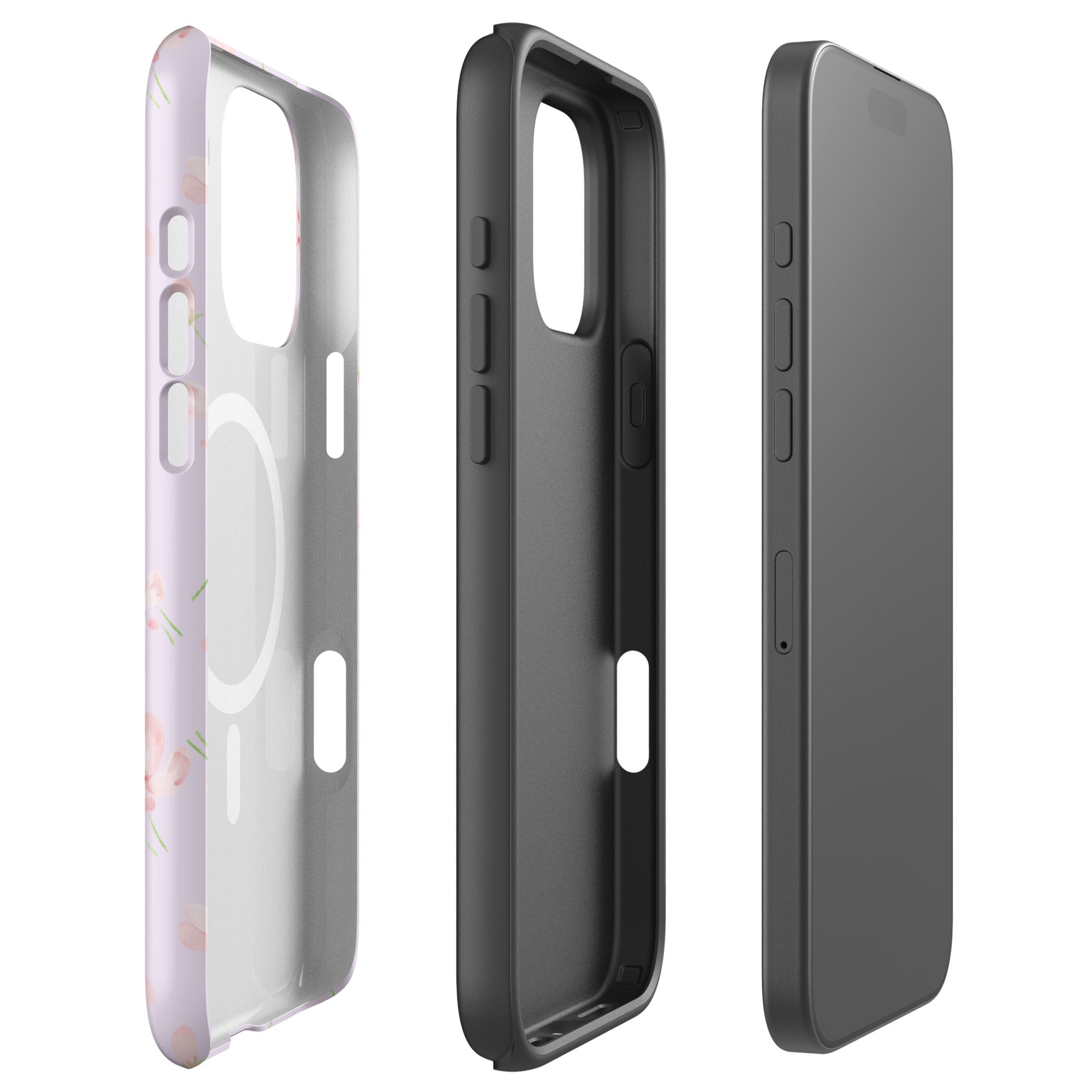 Lavender Blush Floral MagSafe Tough Case for iPhone