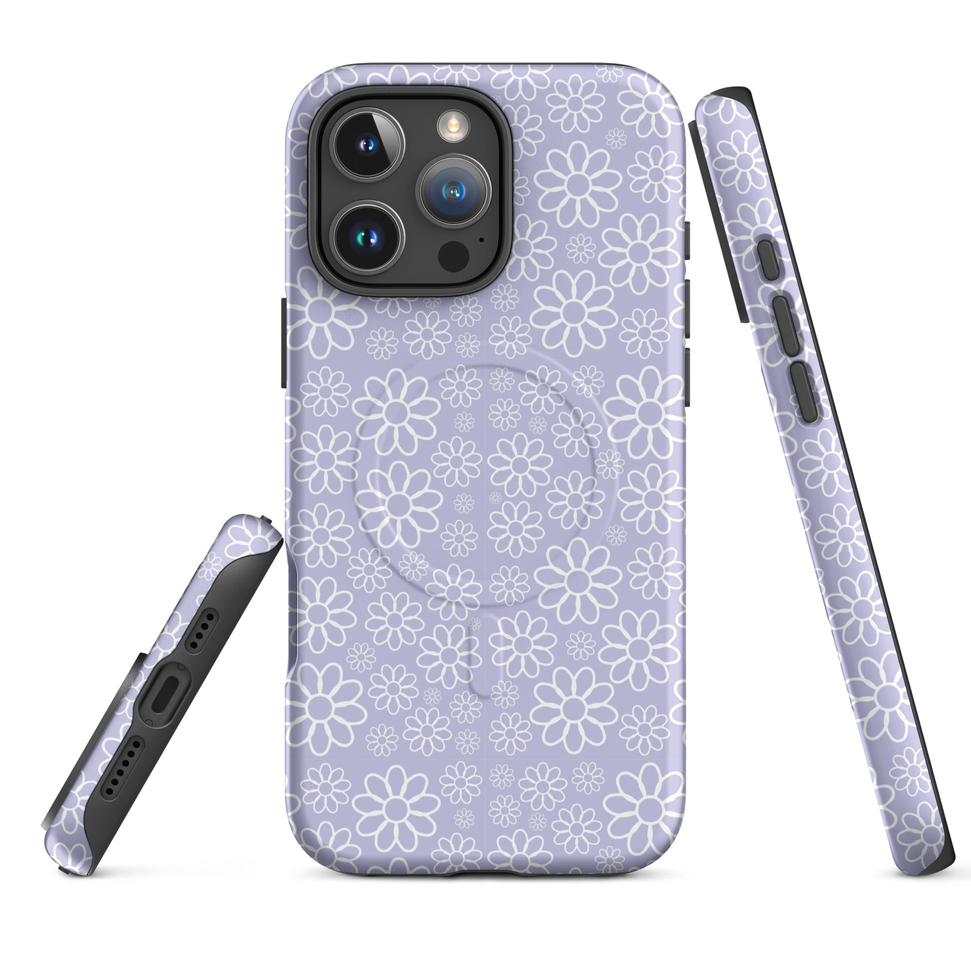 Lavender Daisy Retro MagSafe Tough Case for iPhone
