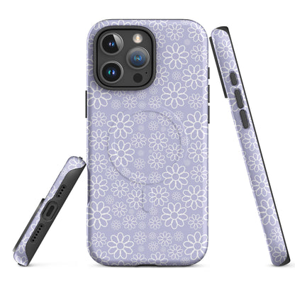 Lavender Daisy Retro MagSafe Tough Case for iPhone