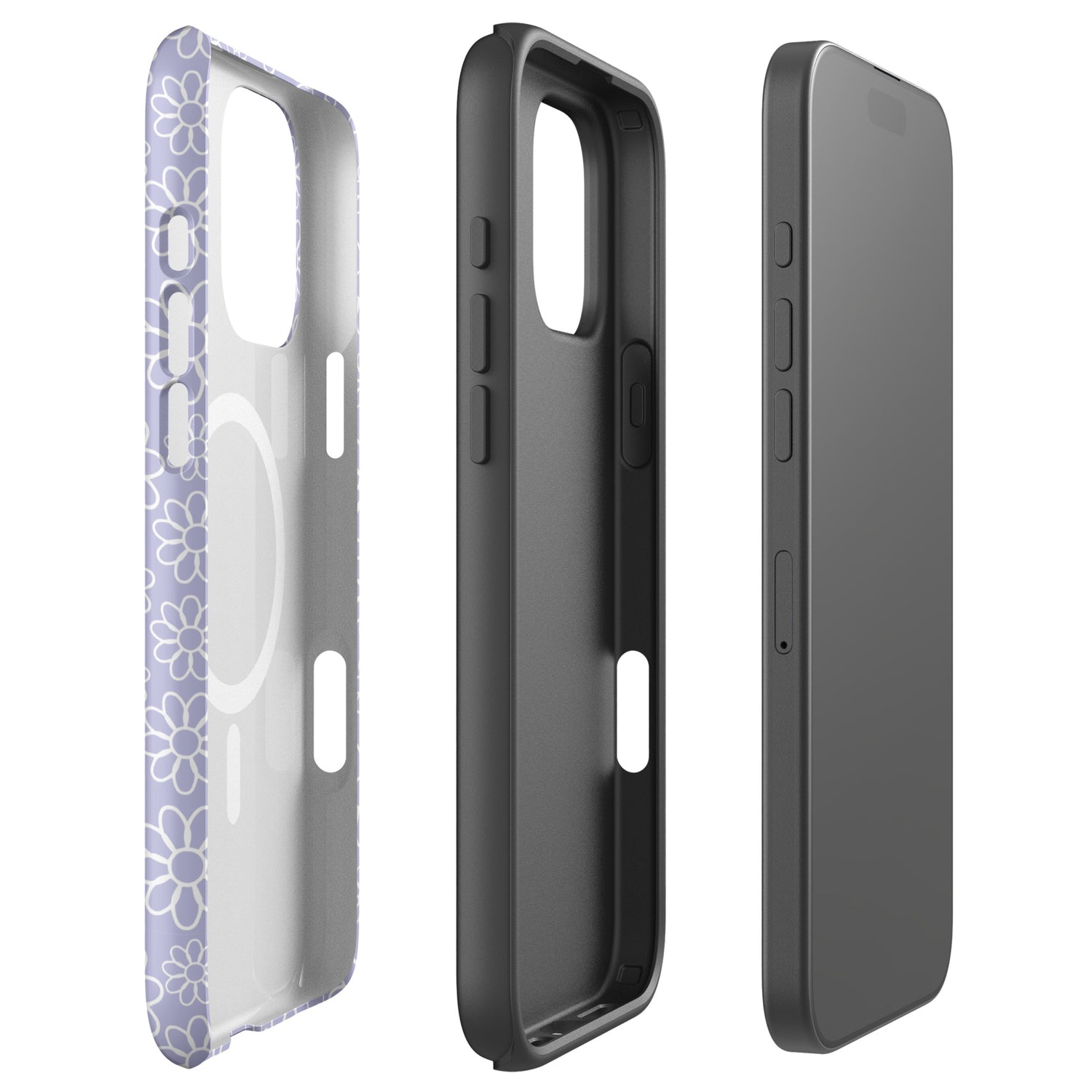 Lavender Daisy Retro MagSafe Tough Case for iPhone