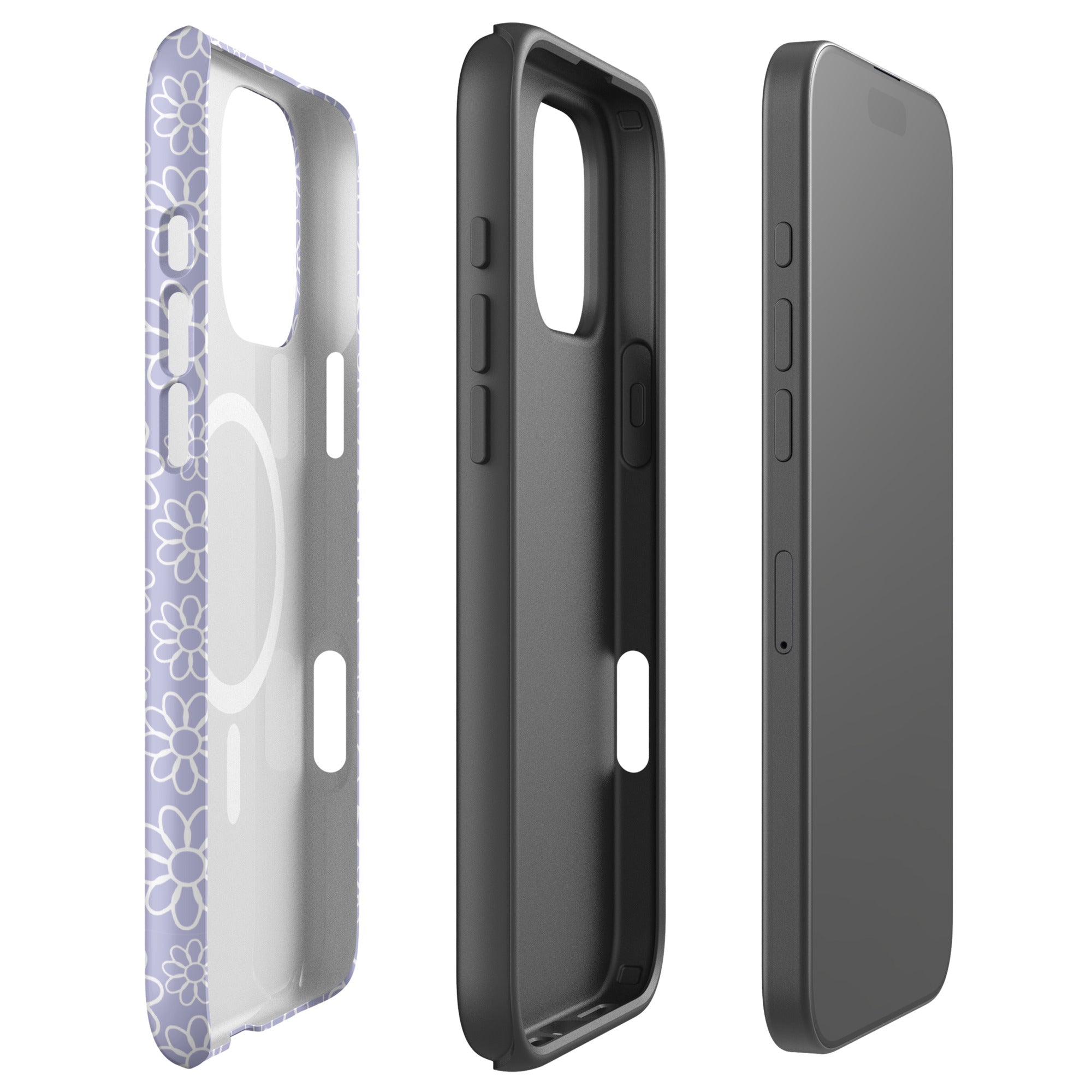 Lavender Daisy Retro MagSafe Tough Case for iPhone