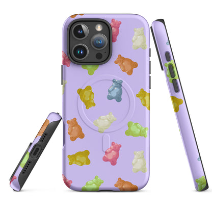 Lavender Gummy Bear Aesthetic MagSafe Tough Case for iPhone