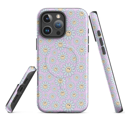 Pastel Daisy Smiley MagSafe Tough Case for iPhone