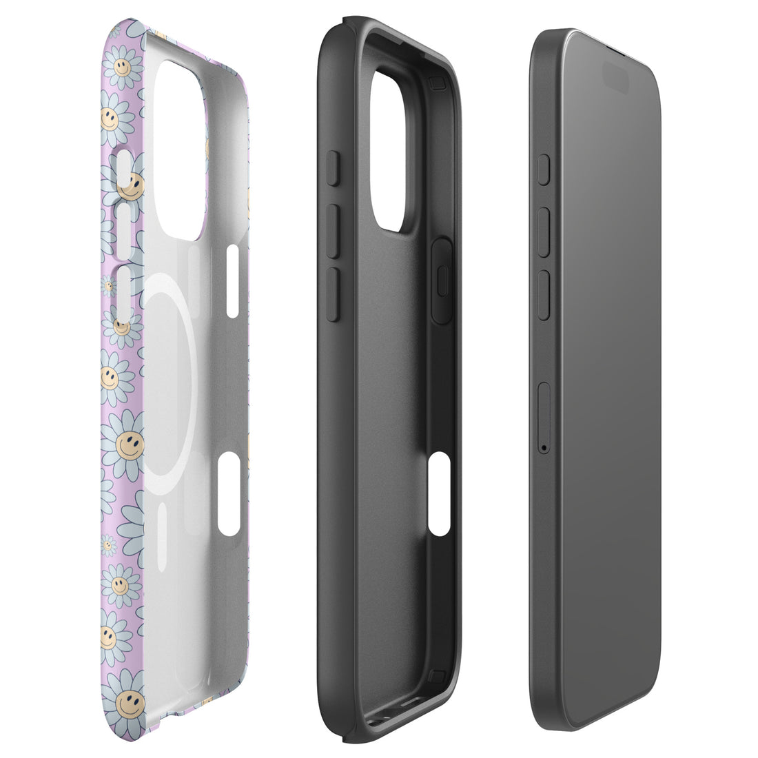 Pastel Daisy Smiley MagSafe Tough Case for iPhone