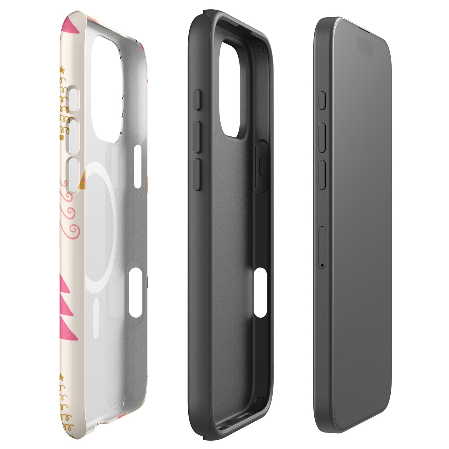 Pastel Holiday Trees MagSafe Tough Case for iPhone