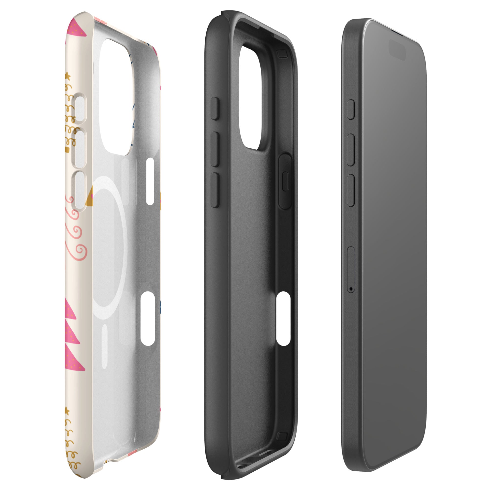 Pastel Holiday Trees MagSafe Tough Case for iPhone