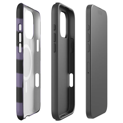 Edgy Purple Checkerboard Aesthetic MagSafe Tough Case for iPhone