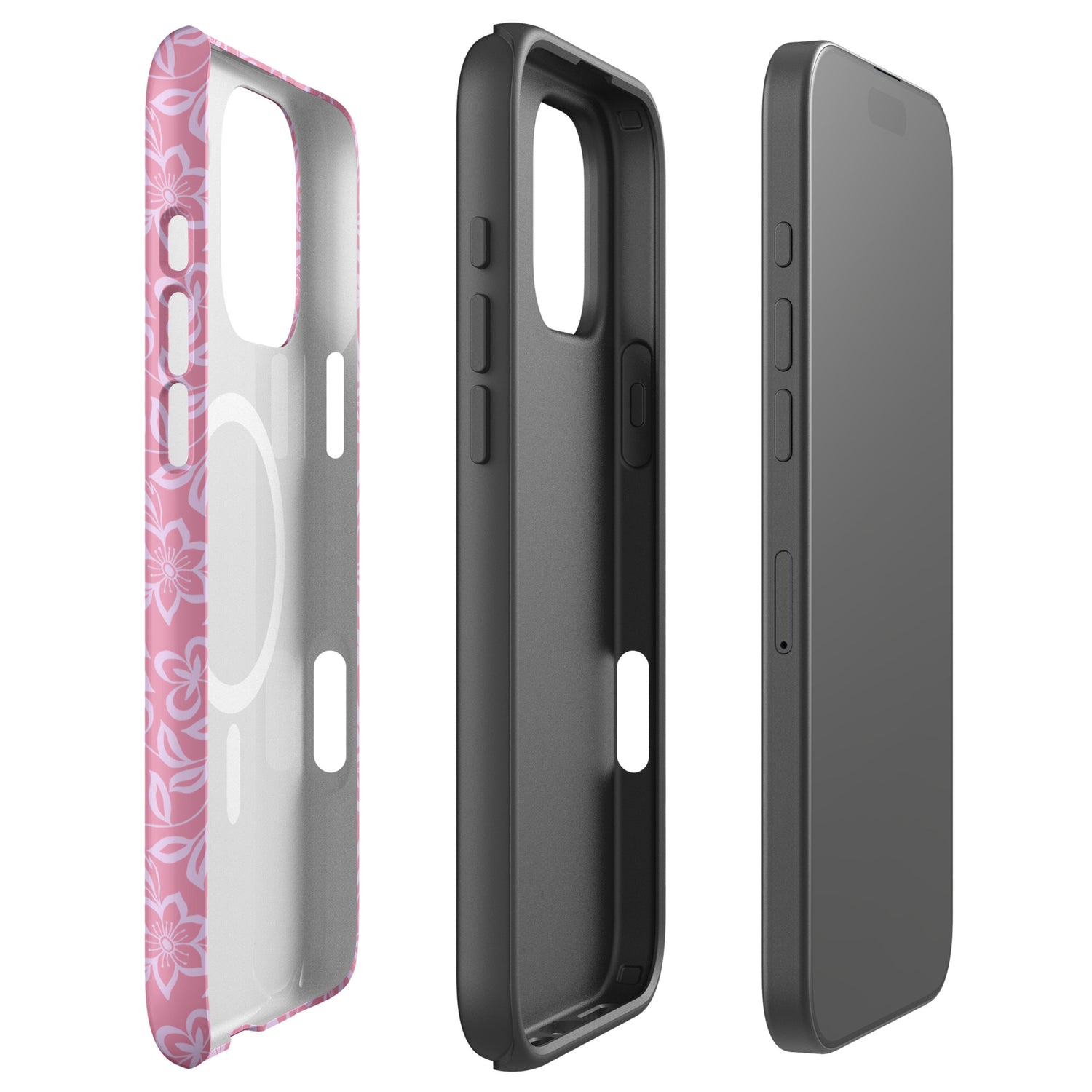 Pink Floral Vintage MagSafe Tough Case for iPhone