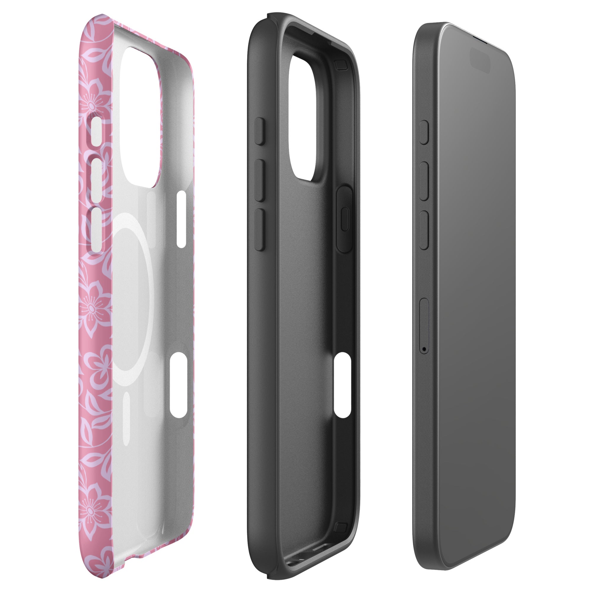 Pink Floral Vintage MagSafe Tough Case for iPhone