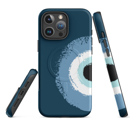 Royal Blue Evil Eye MagSafe Tough Case for iPhone