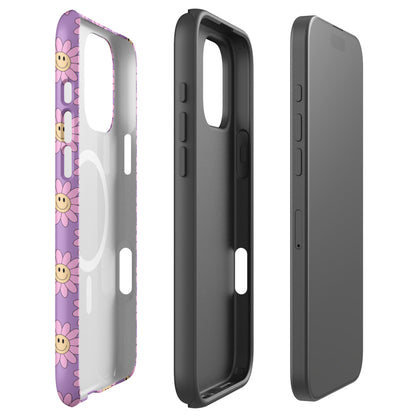 Smiley Flower Power MagSafe Tough Case for iPhone