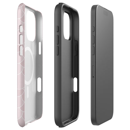 Soft Blush Lace Scallop MagSafe Tough Case for iPhone
