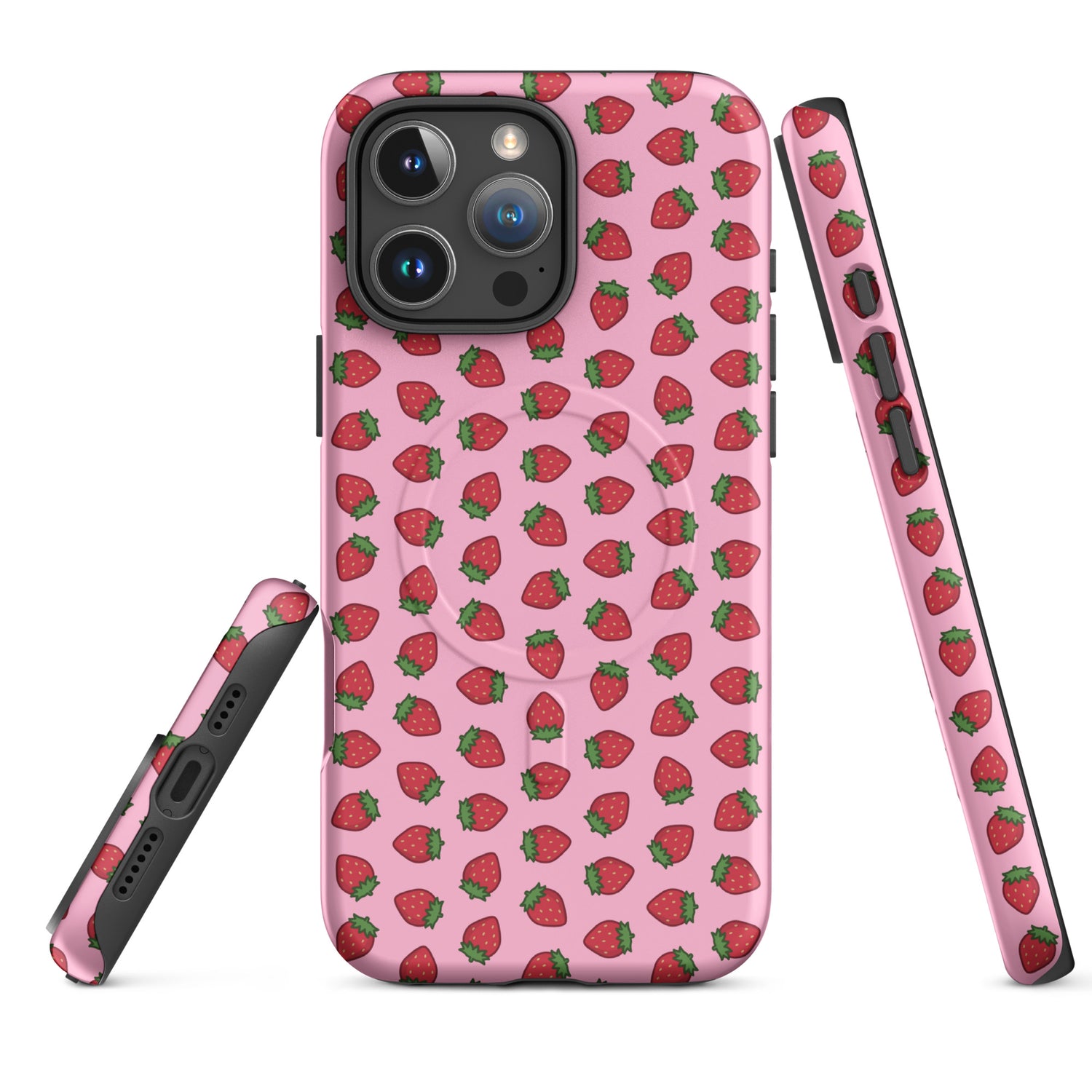 Strawberry Pink Repeat MagSafe Tough Case for iPhone