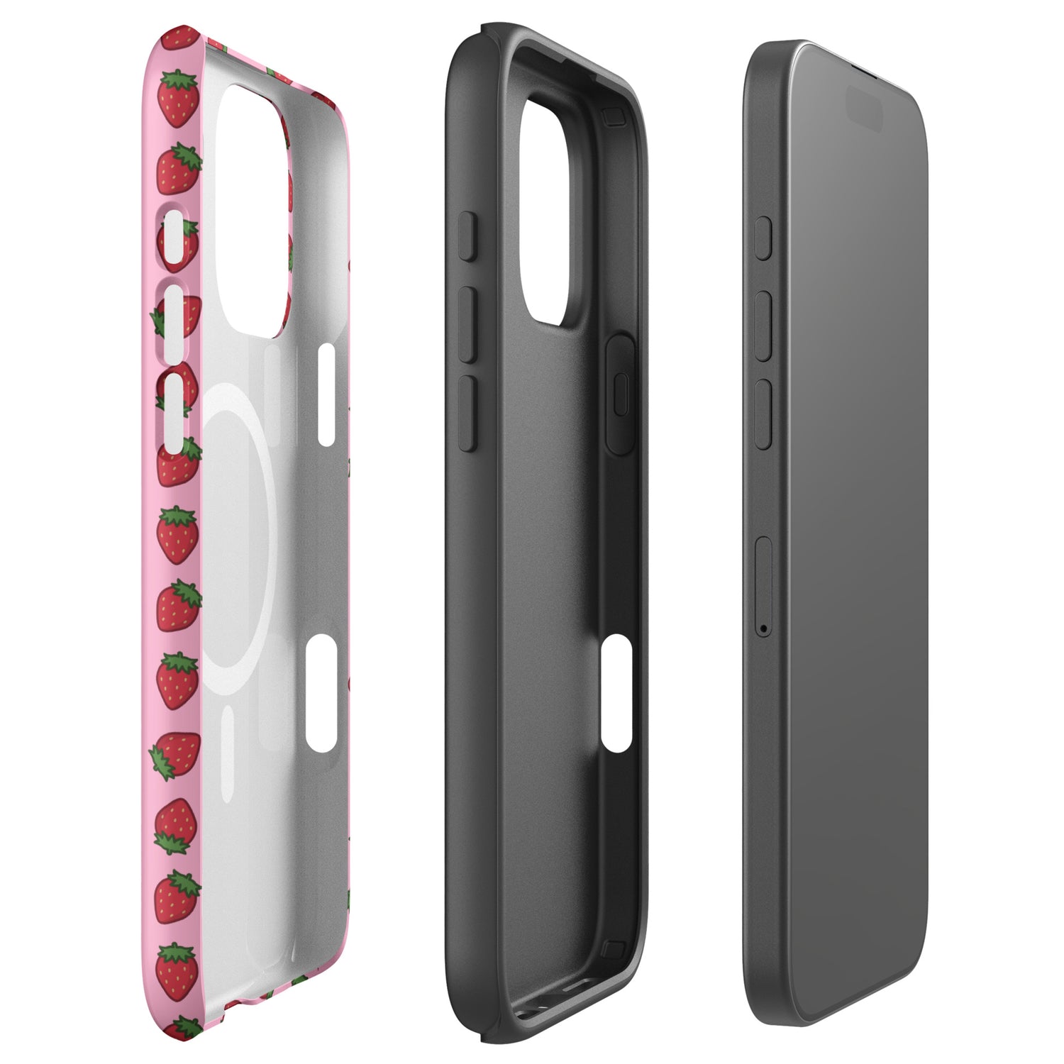 Strawberry Pink Repeat MagSafe Tough Case for iPhone