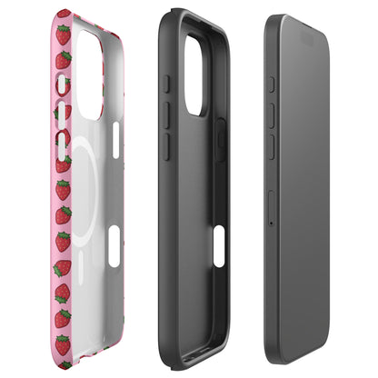 Strawberry Pink Repeat MagSafe Tough Case for iPhone