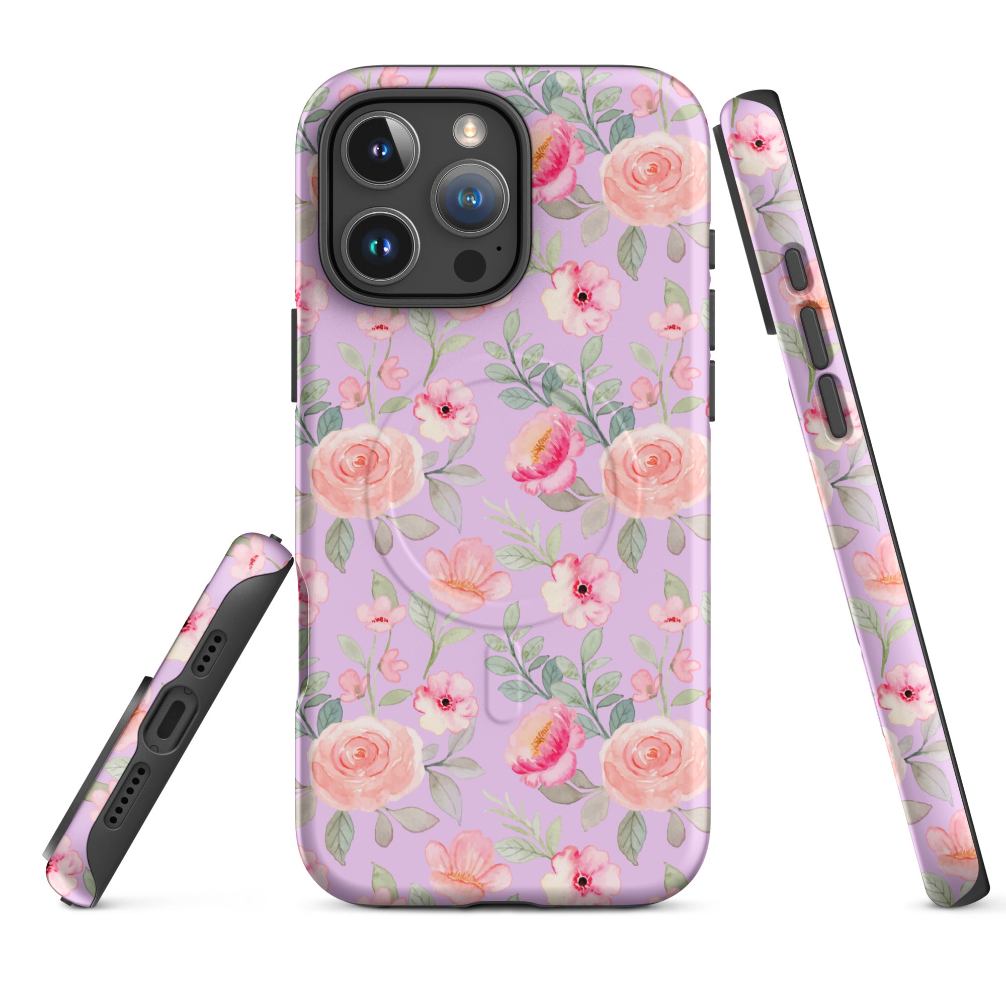 Vintage Rose Floral MagSafe Tough Case for iPhone