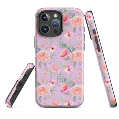 Vintage Rose Floral MagSafe Tough Case for iPhone